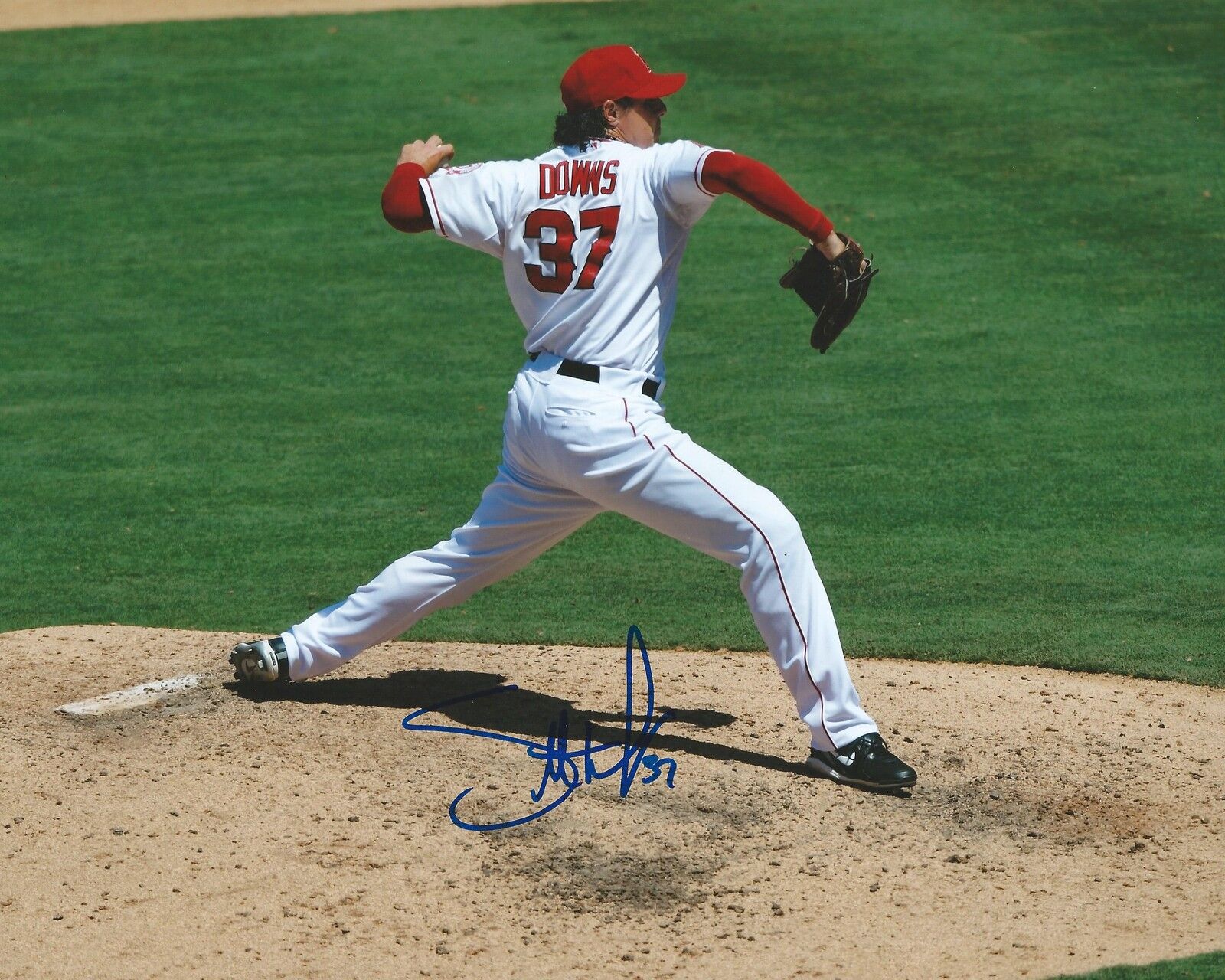 **GFA Los Angeles Angels *SCOTT DOWNS* Signed 8x10 Photo Poster painting S2 COA**