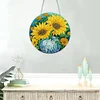 DIY Sunflower Diamond Painting Double Sided Hanging Suncatcher Pendant