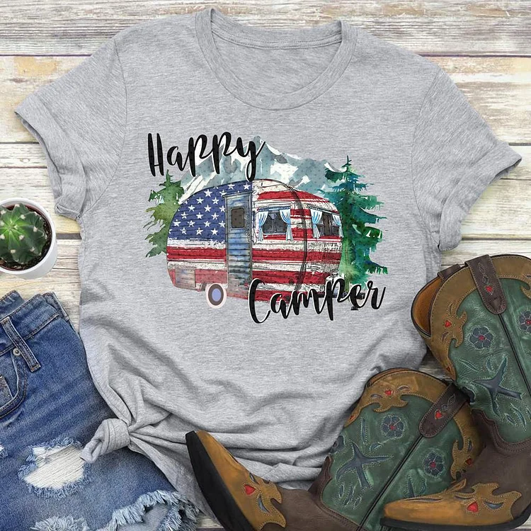 Independence Day Bus Pine T-shirt Tee-Annaletters