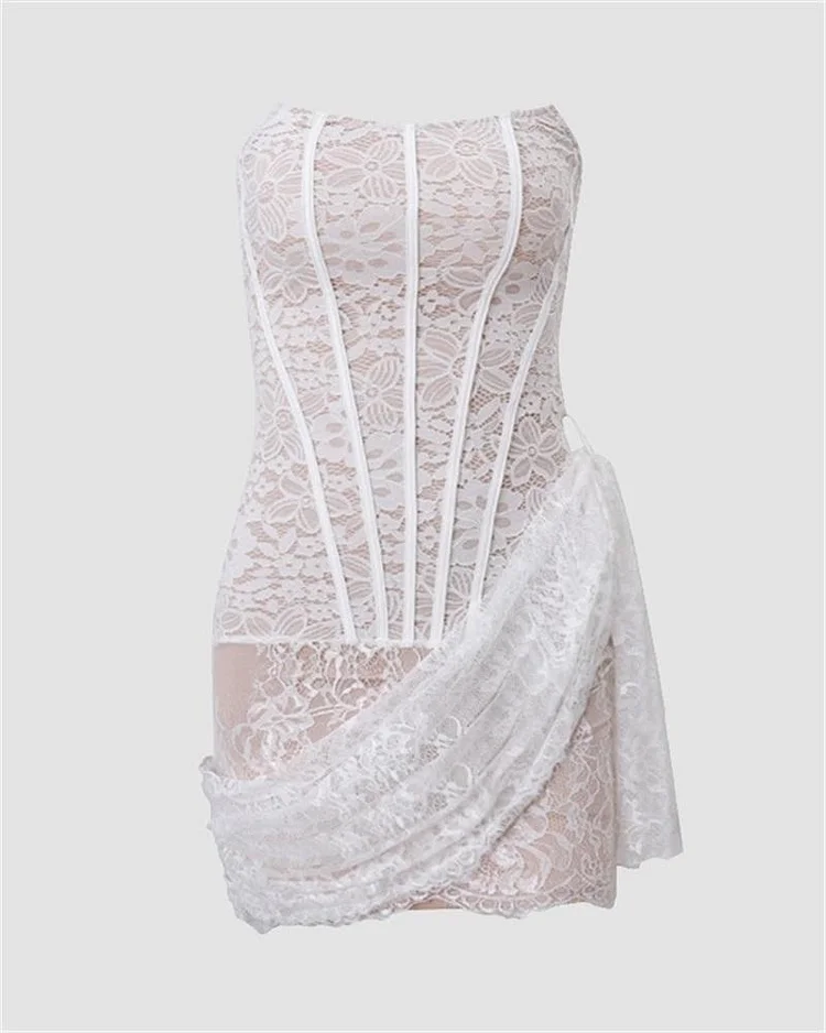 Lace Corset Mini Dress
