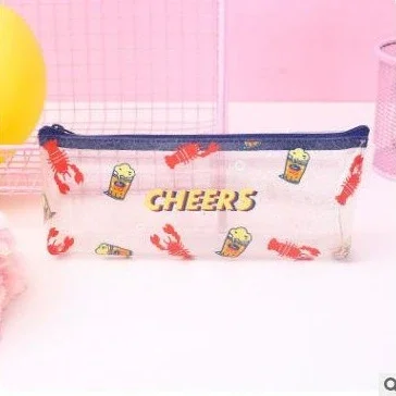 Transparent Beer Lobster Pencil Case