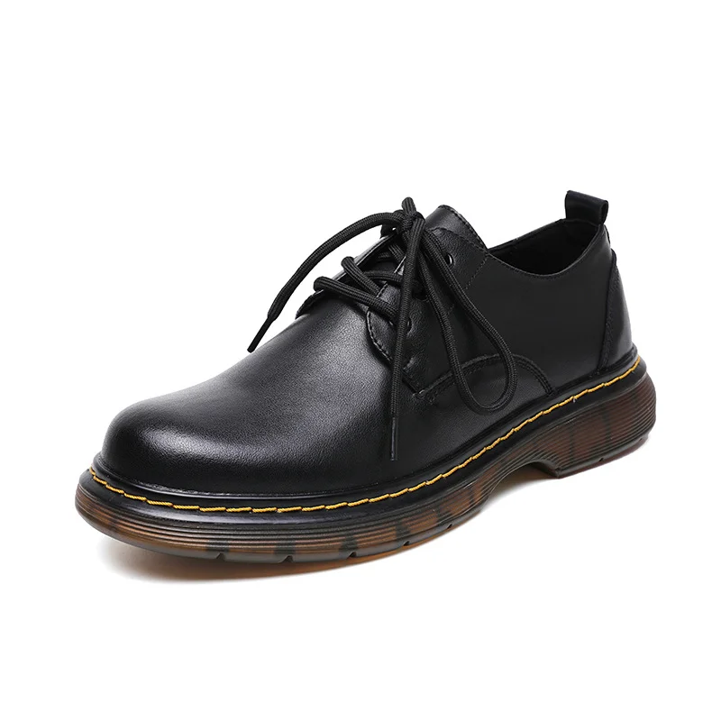 Colourp Colourp Men's Shoes Autumn Business Casual Leather Shoes Men's Vintage Shoes, Round Head, Platform, Shoes, Arms And Tide Shoes Men's 9123-R