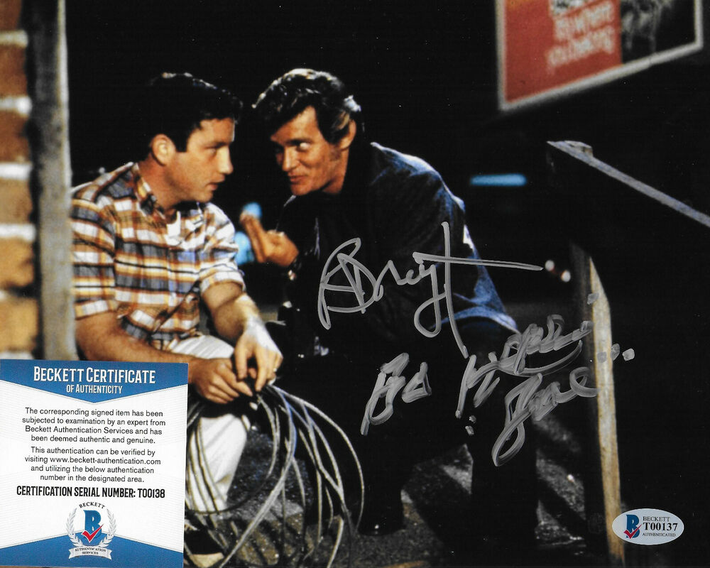 Richard Dreyfuss & Bo Hopkins Original Autographed 8X10 Photo Poster painting w/Beckett