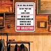 No Soliciting - Vintage Metal Signs(8*12Inch)