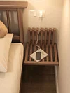 Wall-Mounted Folding Bench Showering Chair Entryway Walnut Rubber Wood Stool