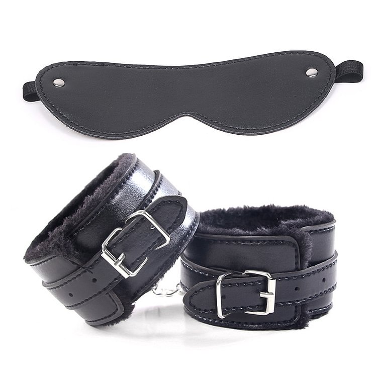 Eye mask handcuffs bondage set