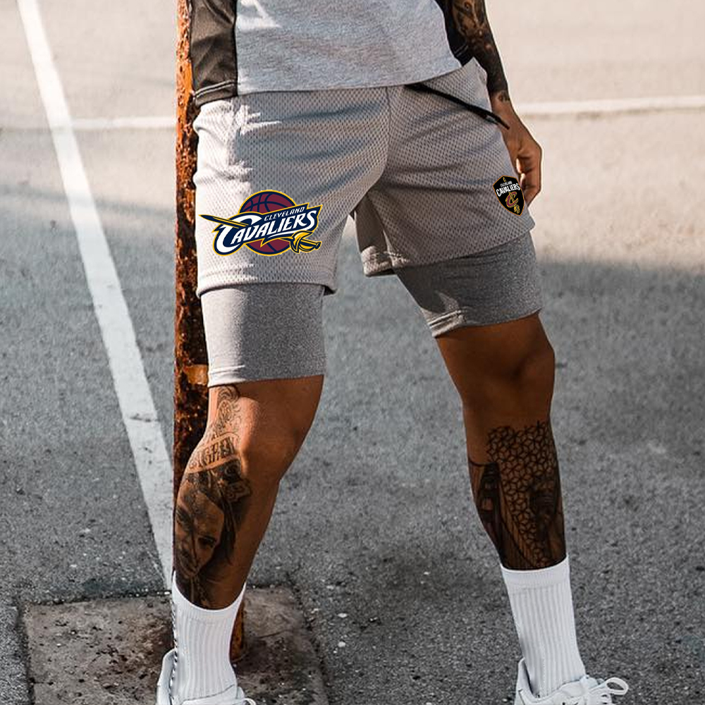 Men's Sports Comfort Double Layer Printed Shorts