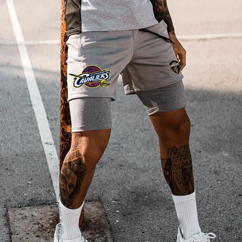 Men's Sports Comfort Double Layer Printed Shorts