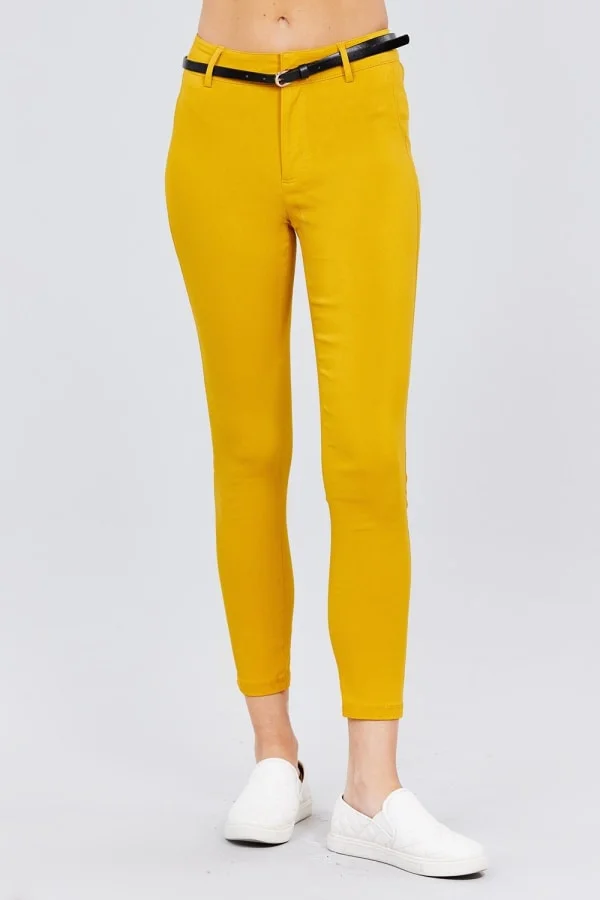 Beauty Pride Bengaline Belted Pants