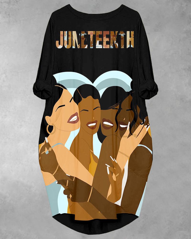 Celebrate Together Juneteenth Pockets Midi Dress