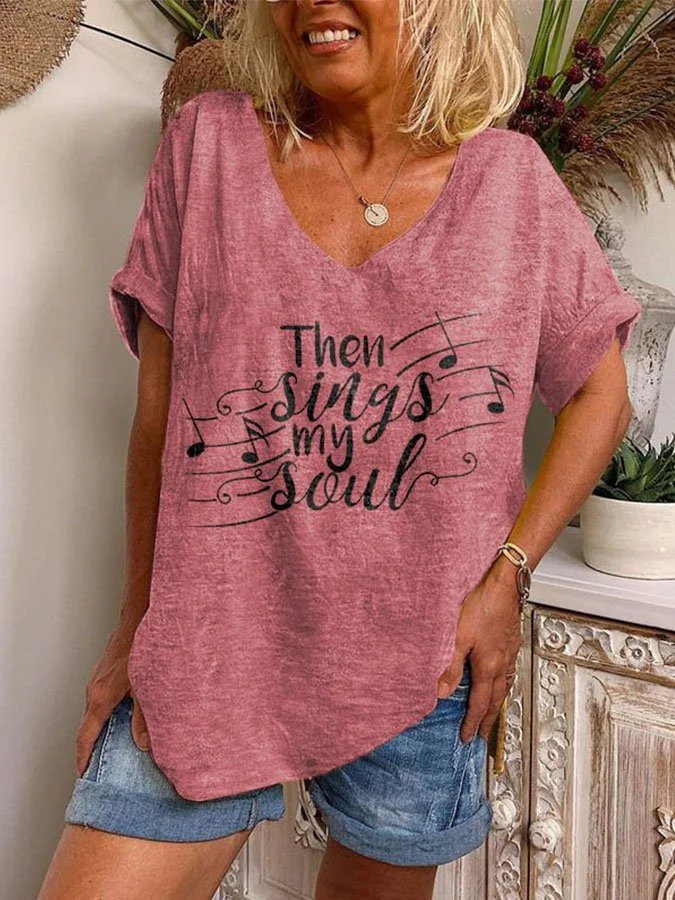 Loose Letter Print T-Shirt