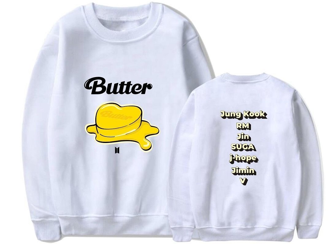 방탄소년단 Butter Album Round Neck Hoodie