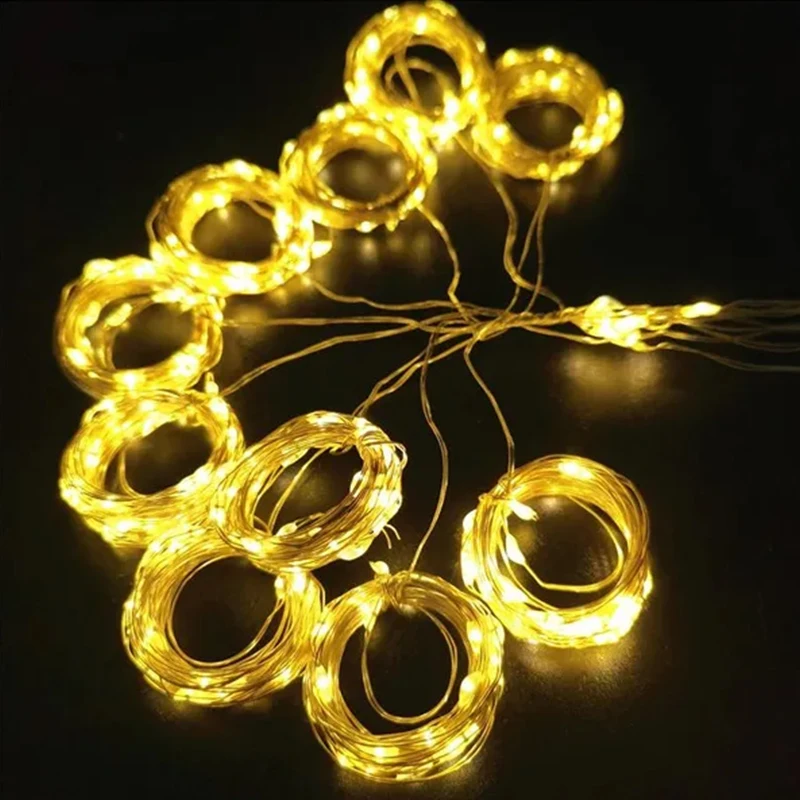 Tegooe USB LED Curtain String Lights - 8 Mode Fairy Lights for Holiday Decor