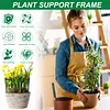 6Pcs Plant Support Stakes Half Round Plant Stake for Climbing Plants (25cm)