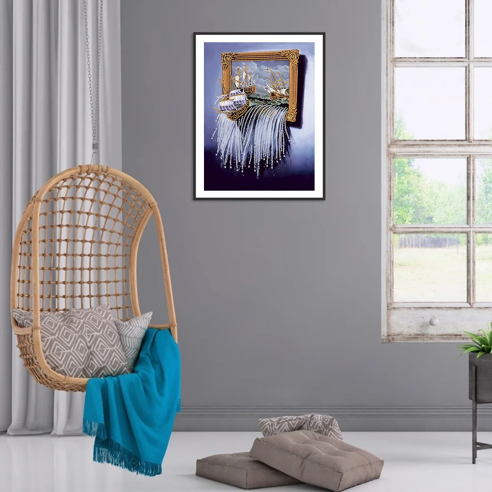 Diamond Painting - Special Shaped Drill - Waterfall(30*40cm)