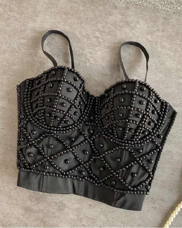 Sexy Solid Pearl Outer Corset