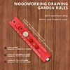 Aluminum Alloy Woodworking Compass Ruler Adjustable Metal Circle Ruler Circle Drawing Imperial Measurement Tool