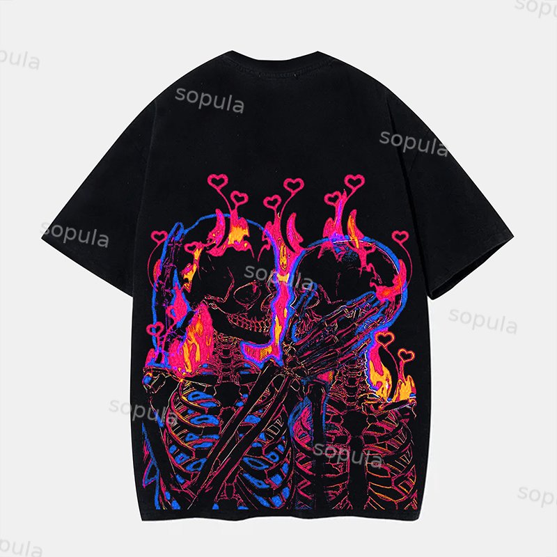 Sopula Fashion Til Death Do Us Part Graphic Print Cotton T-Shirt - SOPULA