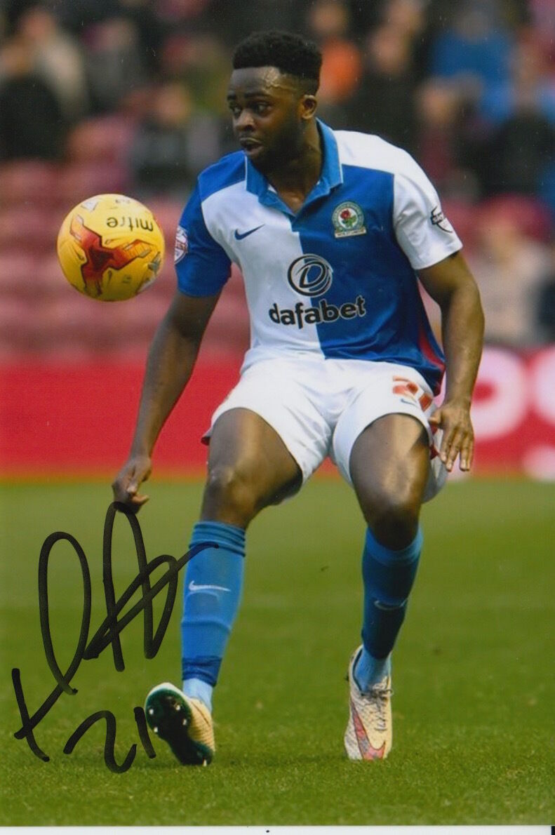 BLACKBURN ROVERS HAND SIGNED HOPE AKPAN 6X4 Photo Poster painting 3.