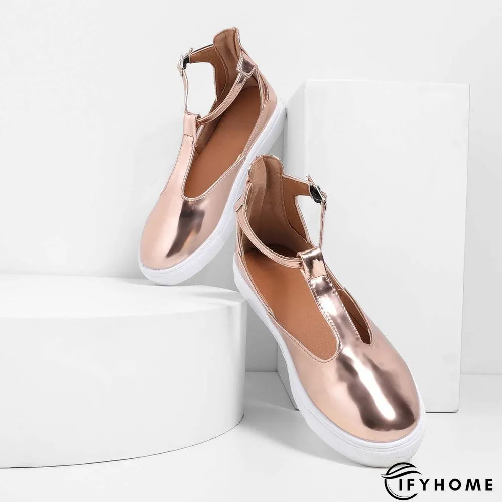 Summer Sandals Round Toe Shoes with Adjustable Buckle | IFYHOME