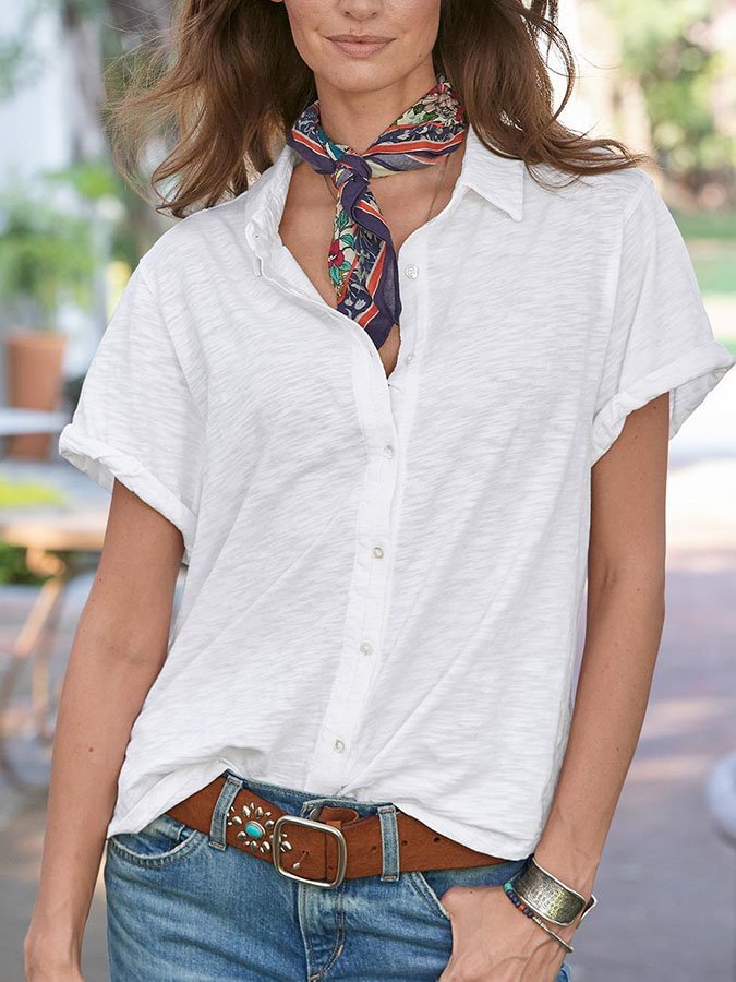 Casual Solid Color Shirt