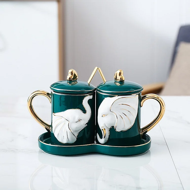 Creative Couple Ceramic Pair of Cups