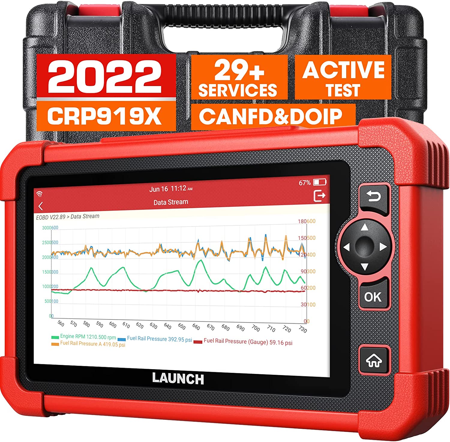 LAUNCH Scan Tool CRP919X 2022 BiDirectional Scan Tool with 29+ Service