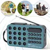 Mini Portable FM Radio BT Wireless Speakers Solar Charging FM Radio Receiver
