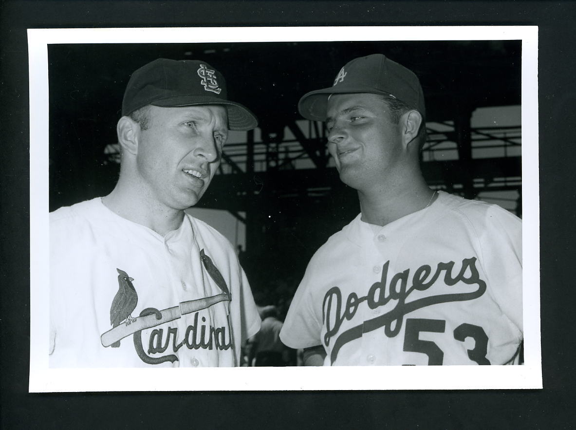 Don Drysdale Joe Cunningham Press Original Photo Poster painting Don Wingfield Dodgers Cardinals