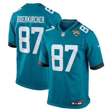 Youth Jacksonville Jaguars #87 Nate Boerkircher Teal 2026 NFL Draft Game Jersey