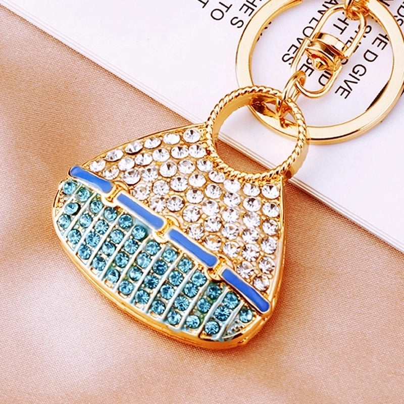 Elegant Korean Style Bag Metal Inlay Rhinestones Women’s Bag Pendant Keychain