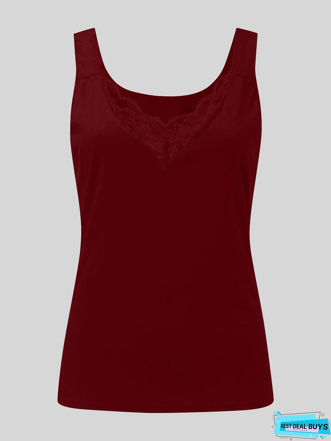 Full Size Lace Detail Sweetheart Neck Tank