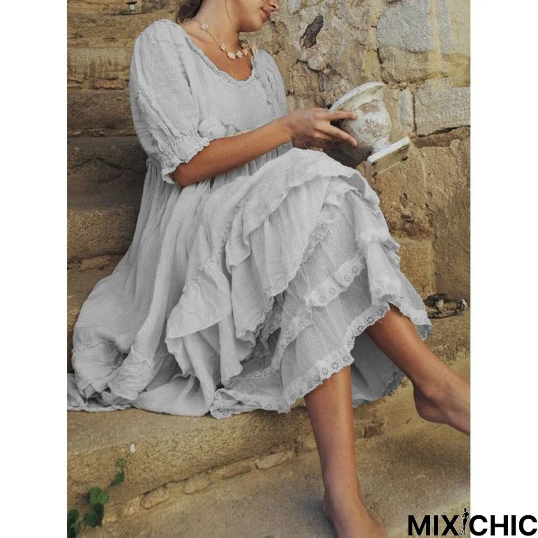 Women's Temperament Lace Maxi Dress