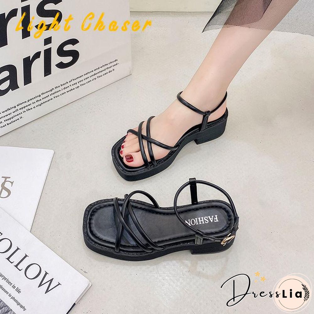 Women Sandals Fashion Wedge Platform Gladiator Sandals Open Toe Buckle Strappy Sandals Summer Shoes Women Sandalias Mujer