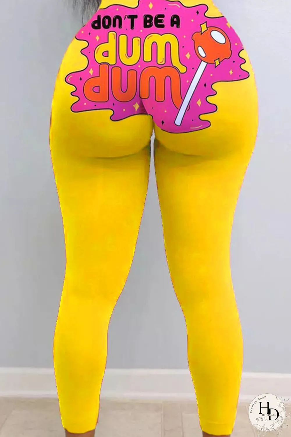 Red and white Sexy Print Skinny Bottoms