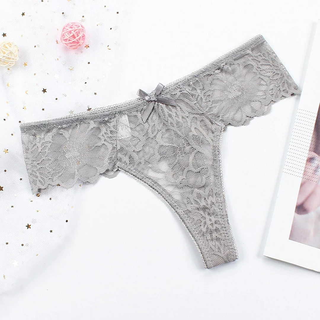 Sexy Women Lace Underwear Flowers Low Waist Hollow Out Panties Female G-string Temptation Sexy Lingerie Plus Size S-3XL Thongs