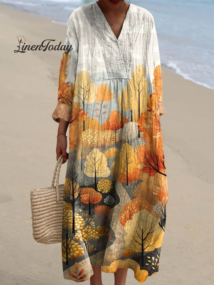 Women&rsquo;s Vintage Lovely Floral Pattern Art Print Casual Dress Multicolor / S