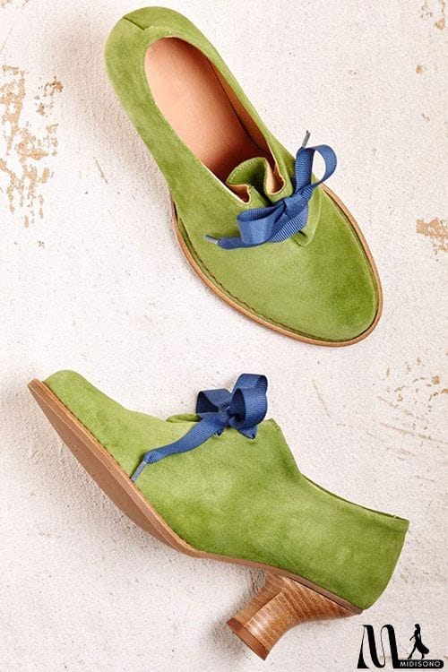 MidiSono - Suede Lace Up Pumps
