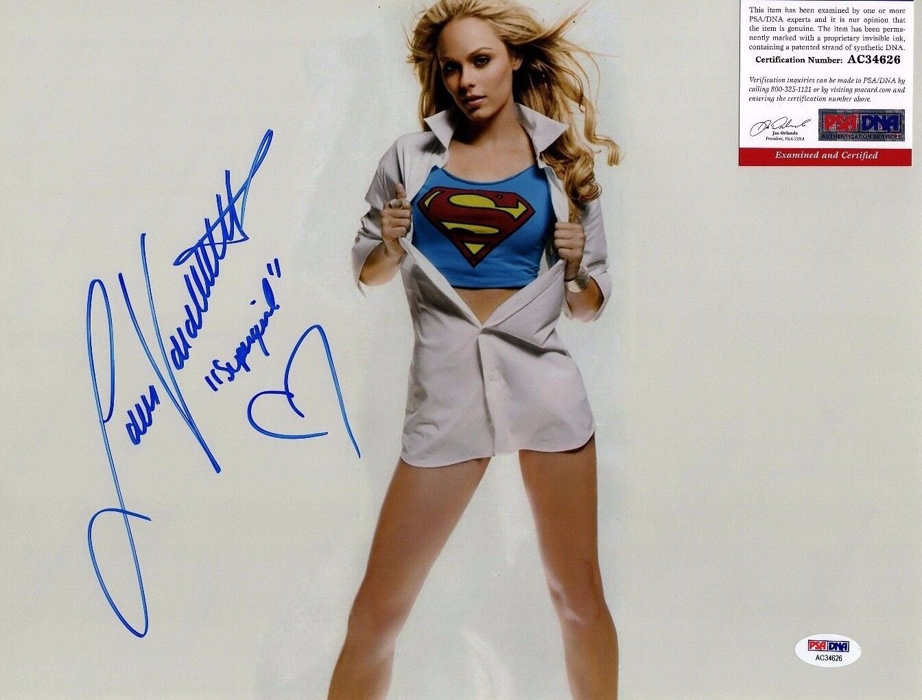 LAURA VANDERVOORTSigned 11X14 Photo Poster painting PSA/DNA #AC34626 SMALLVILLE