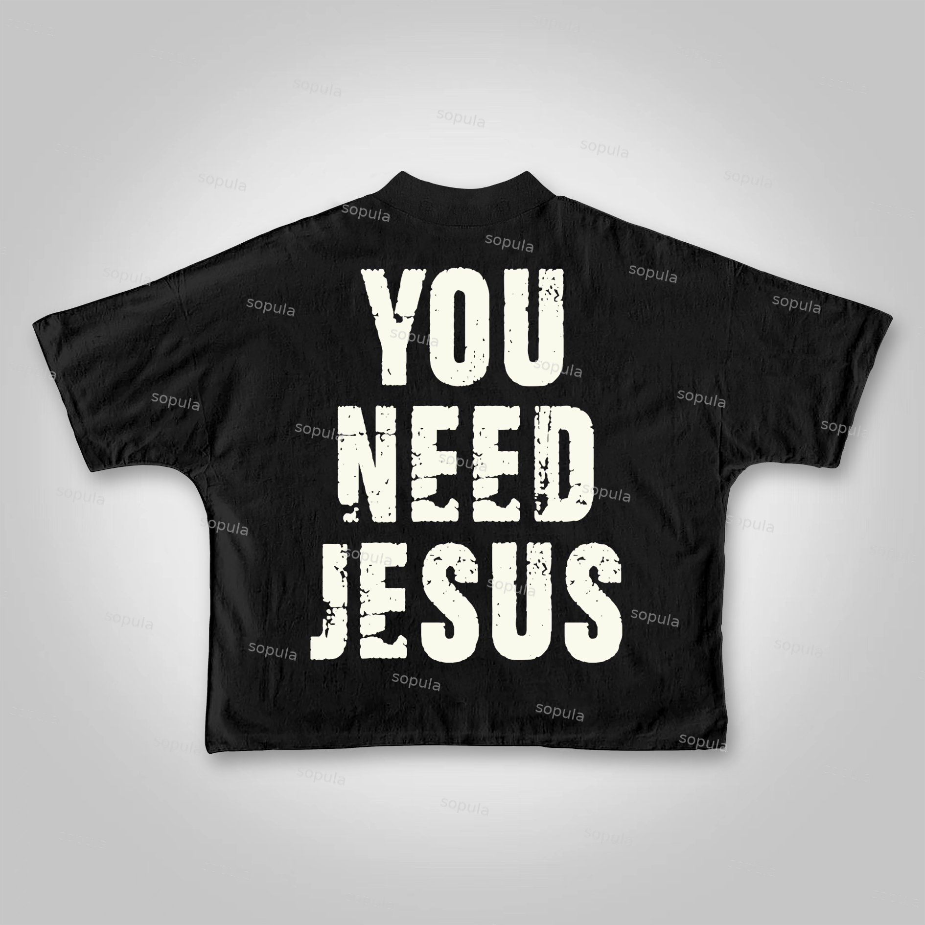 Sopula You Need Jesus Graphic Cropped T-shirt - Sopula｜Premium Graphic Tees & Graphic Clothing