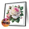 Fleur-Peinture diamant en forme sp&eacute;ciale-30*30cm
