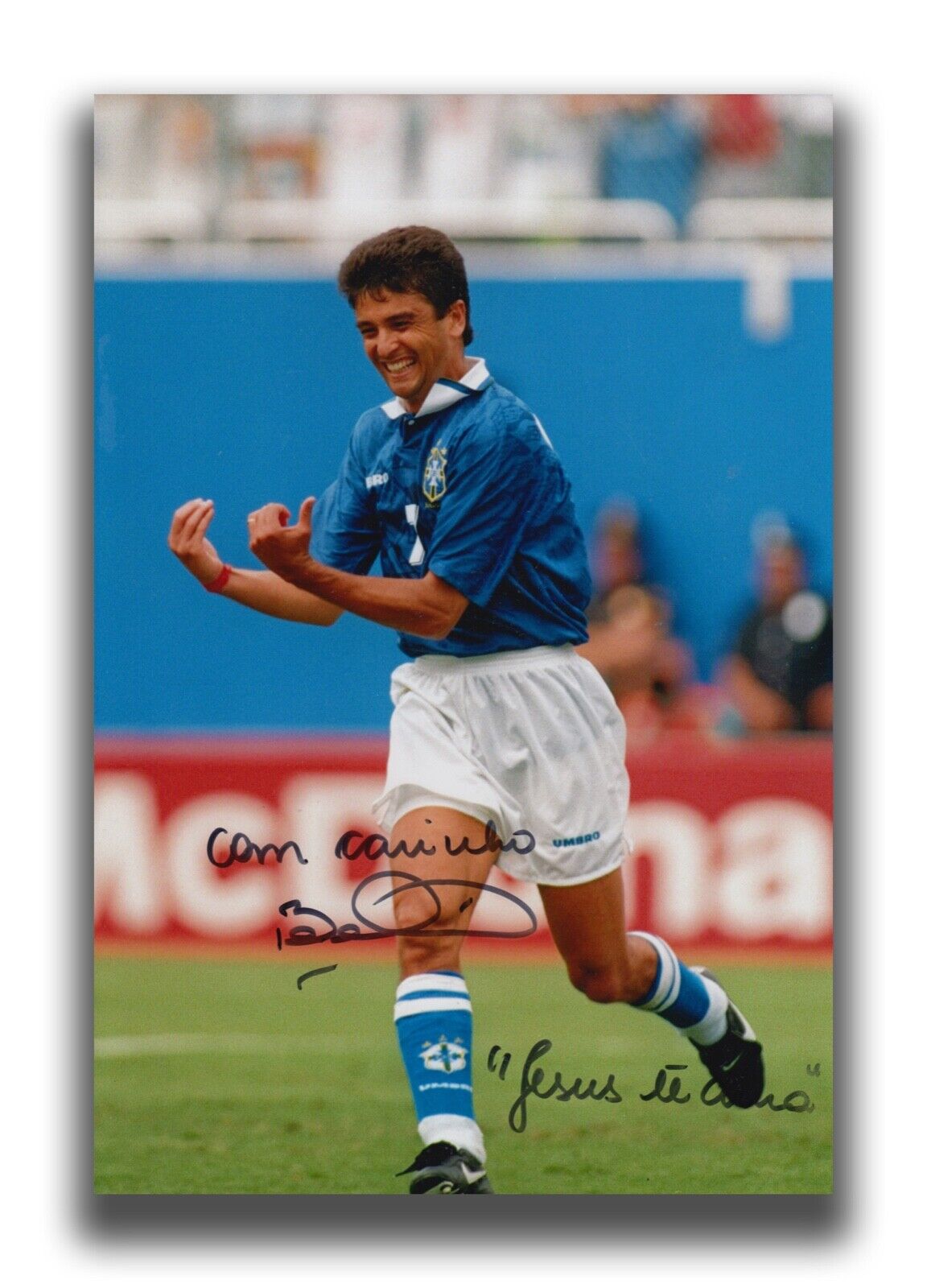 BEBETO HAND SIGNED 12X8 Photo Poster painting - FOOTBALL AUTOGRAPH - BRAZIL.