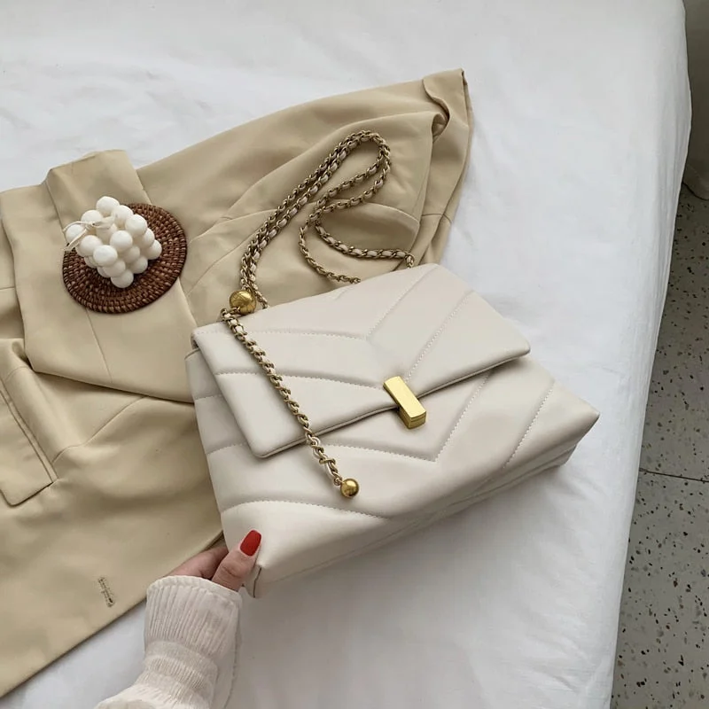 Small PU Leather Crossbody Bags For Women 2021 Winter Branded Handbags Female Trend Lady Designer Chain Women's Hand Bag