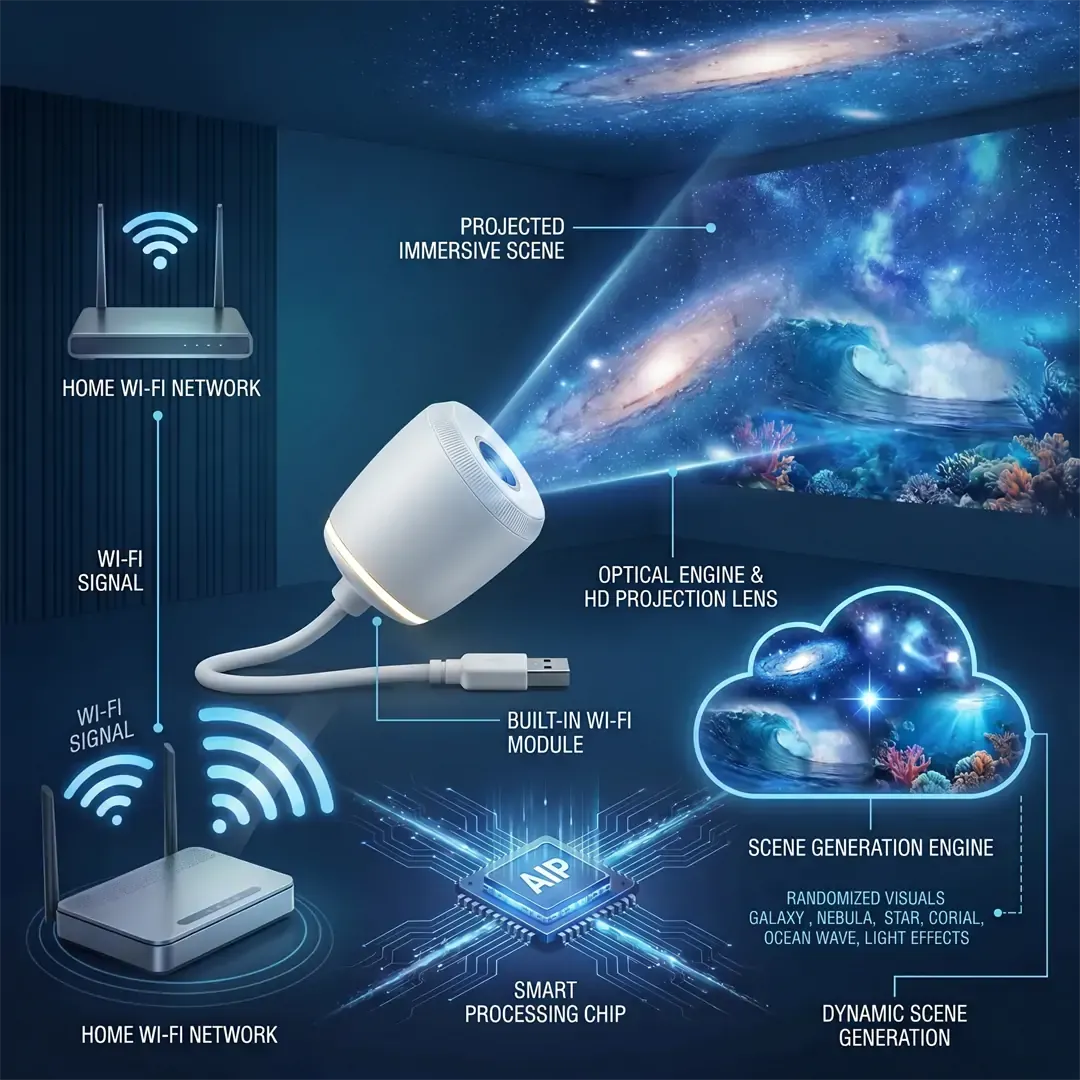 Comauo&reg; Night Light Projector