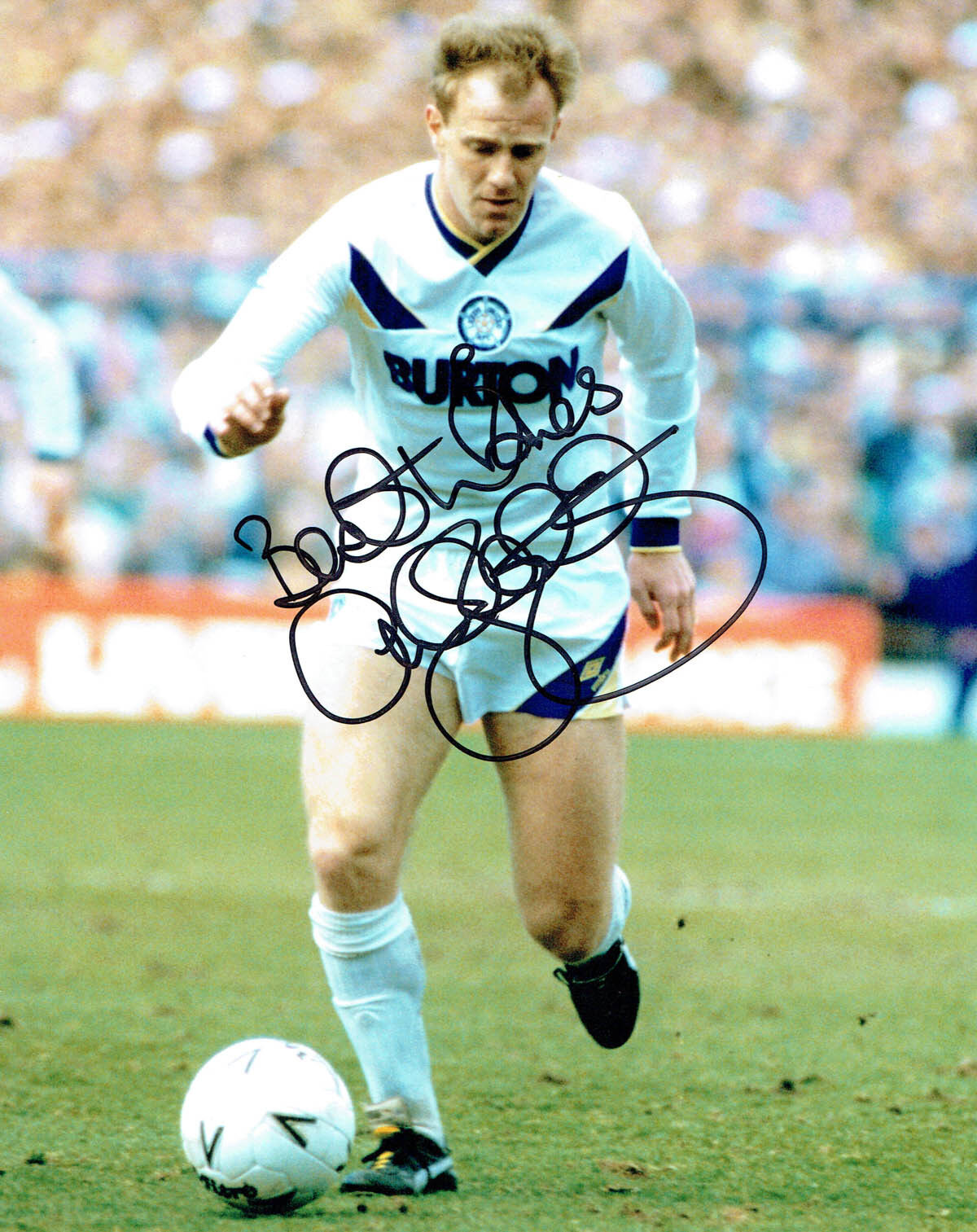 Andy RITCHIE Leeds United Football Signed Autograph 10 x 8 Photo Poster painting AFTAL COA