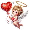 Kits sp&eacute;ciaux de peinture en diamant partiel 5d pour la Saint-Valentin de Cupidon pour adultes, d&eacute;coration int&eacute;rieure, peintures de diamants, art de p