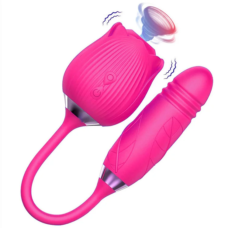Automatic Retractable Vibrator Shock Sucking Vibrator