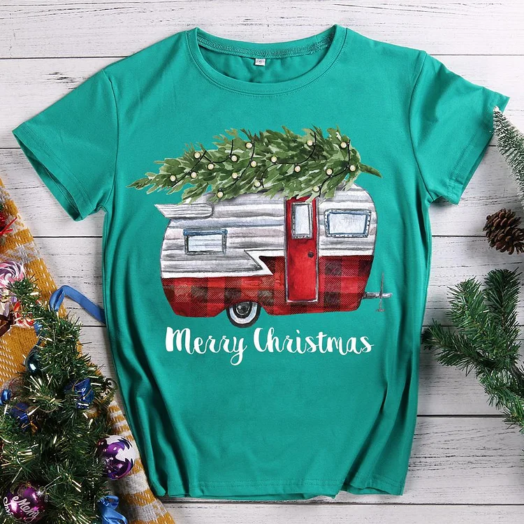 Merry Christmas tree T-Shirt Tee -597534-Annaletters
