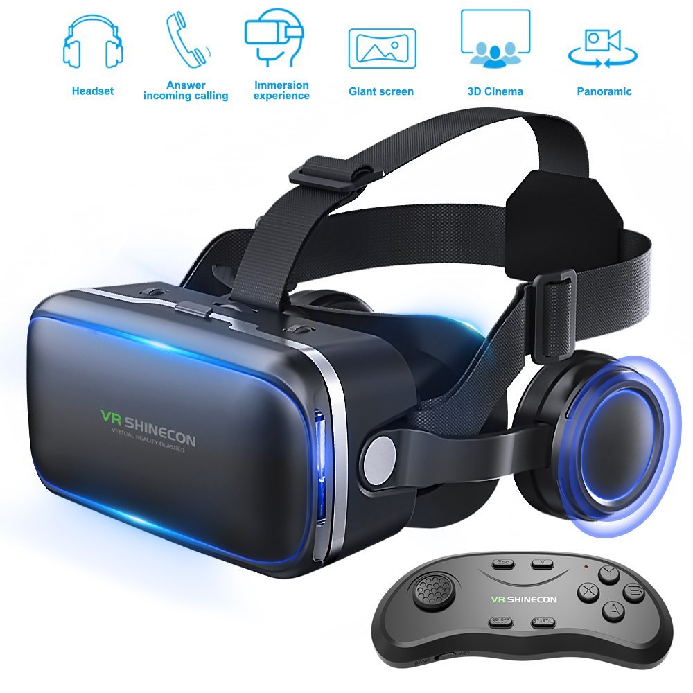 vr headset with controllers