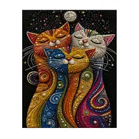 Moonlight Cats - Pearls Painting